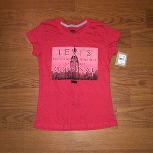 NWT Girls LEVIS Coral Print Tee sz.M